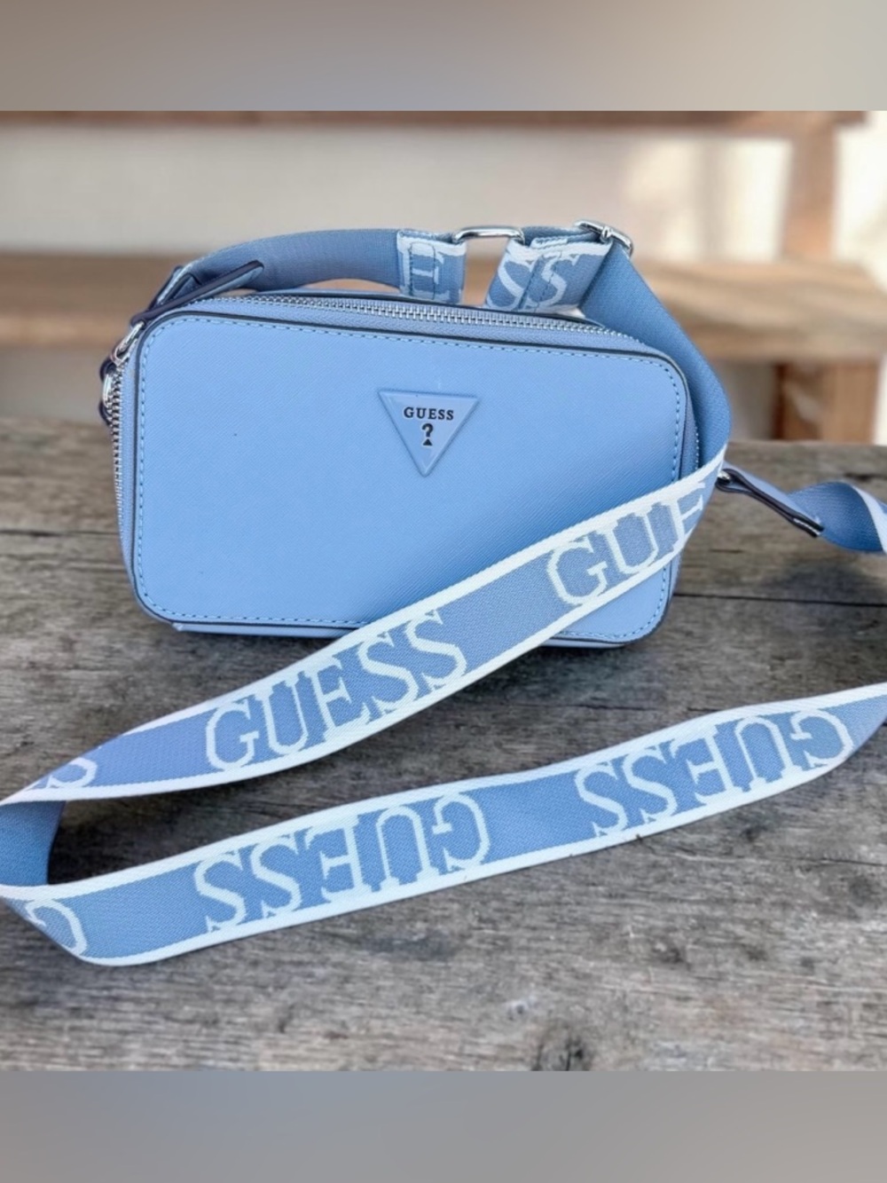 Guess Charlestown Mini Crossbody Sky Blue Bag